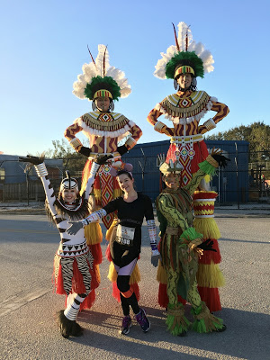 WDW Marathon Lion King stiltwalkers