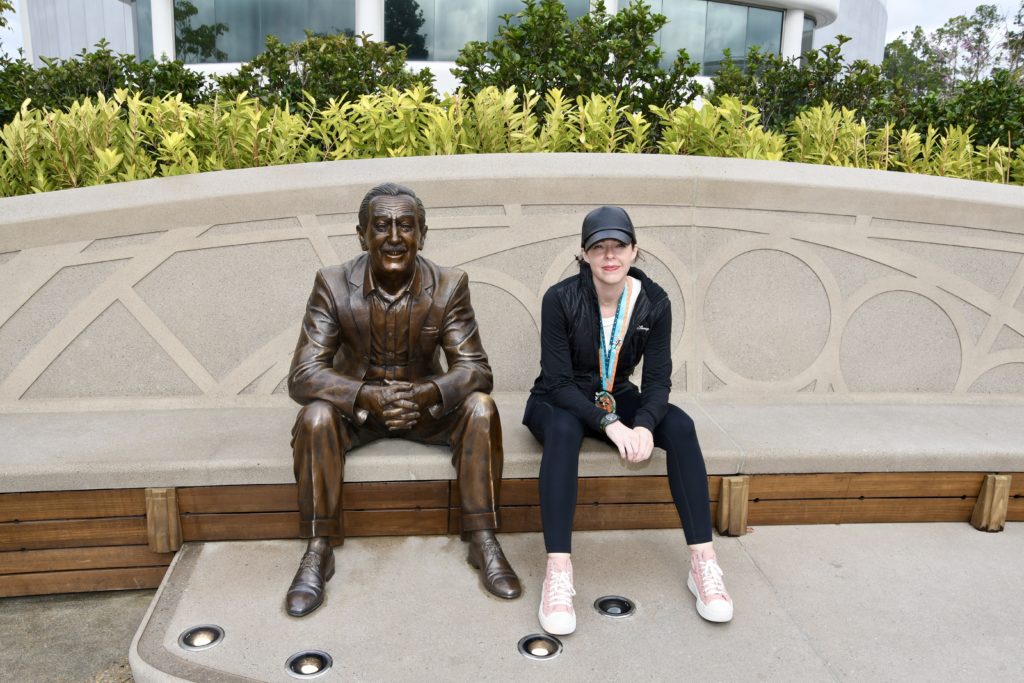 Walt Disney statue photo op in Epcot