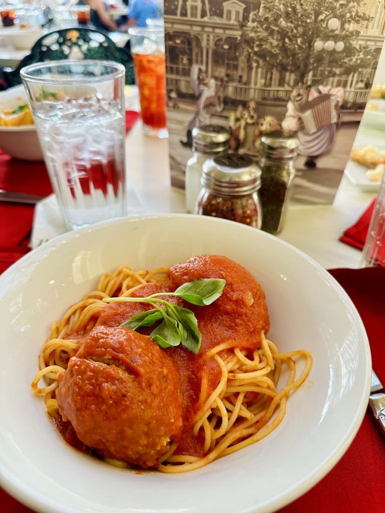 Tony's Town Square Restaurant spaghetti and meatballs