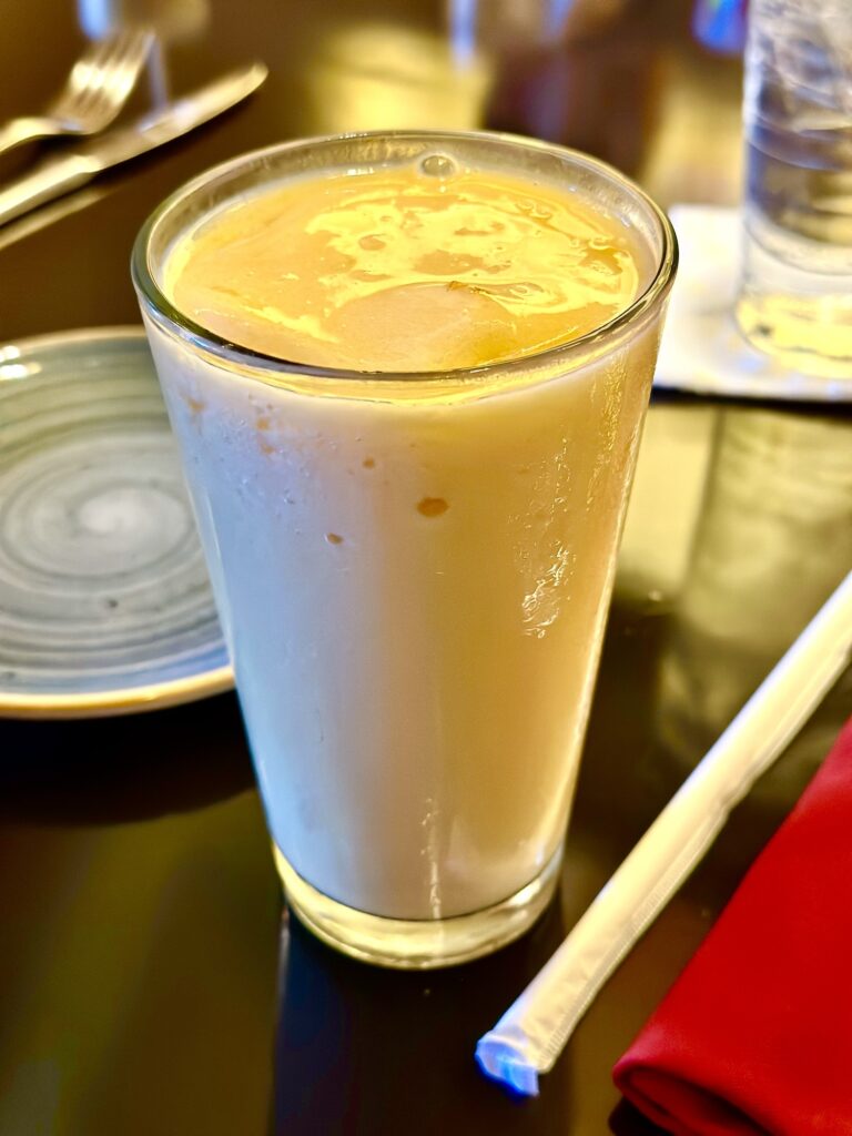 WDW food reviews - Mango lassi from Sanaa