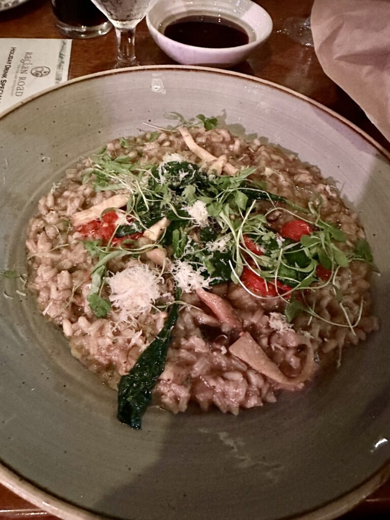 Raglan Road mushroom risotto