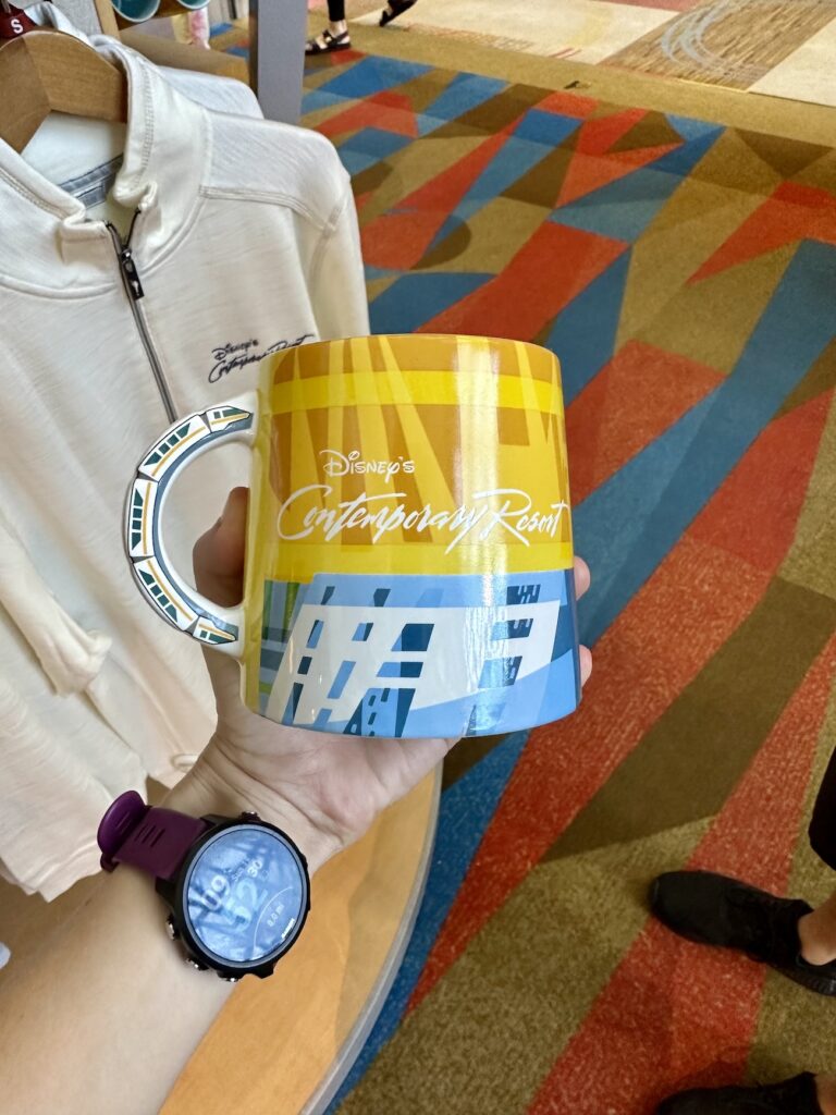 The Contemporary Resort mug from the gift shop