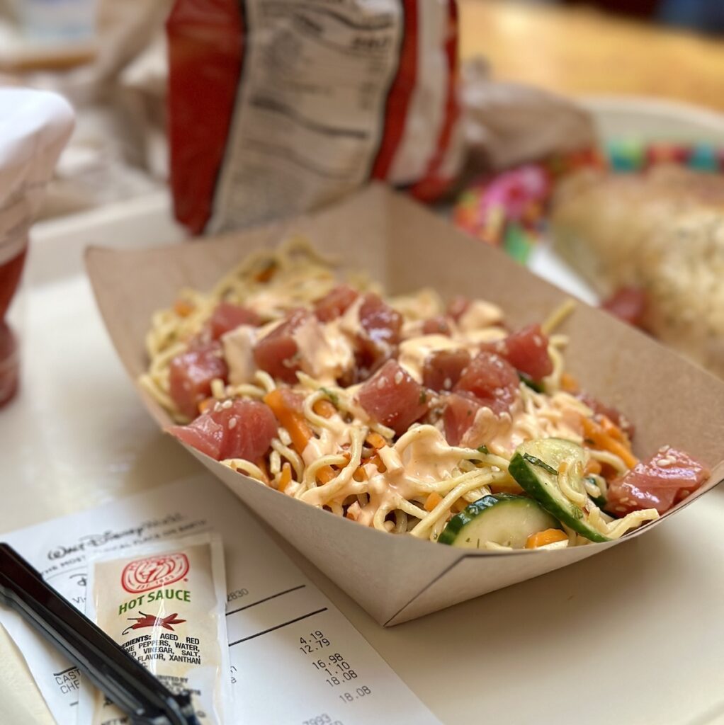 Tuna noodle salad from Sunshine Season in Epcot, Walt Disney World