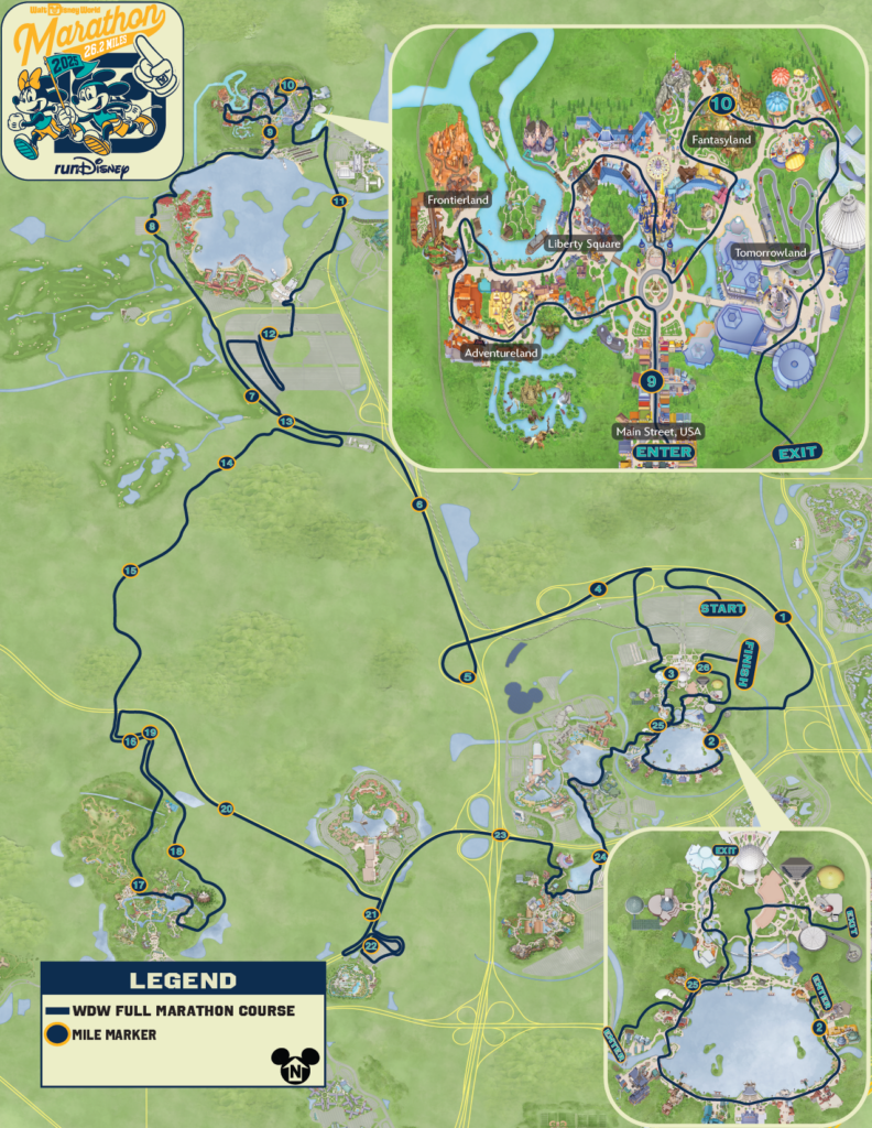 2025 Walt Disney World Marathon course