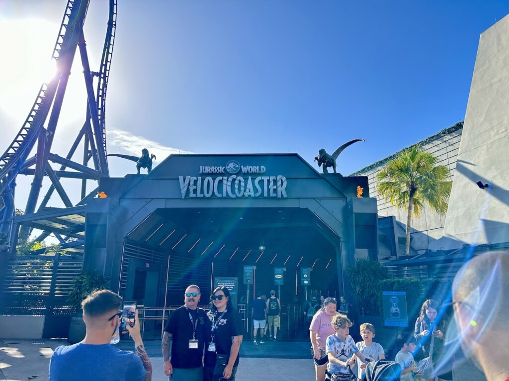 Universal Studios Islands of Adventure Velocicoaster daytime entrance